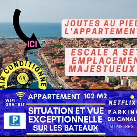 Magnifique 102 M2 Au Bord De L'eau Hyper Centre Sète